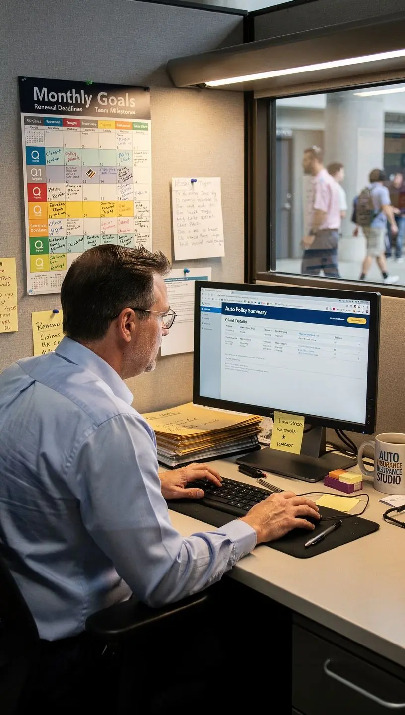 Tablica z przejrzystymi terminami odnawiania ubezpieczenia oraz informacjami o pokryciach.