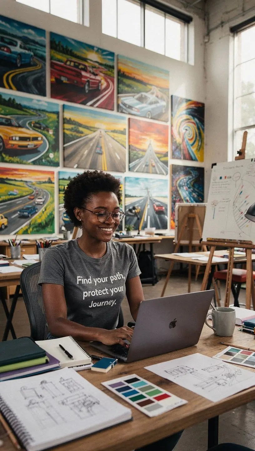 Studenci analizujący różne opcje ubezpieczeń samochodowych w przyjaznym środowisku.